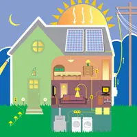 Bob Heinmiller Solar Power Illustration of House